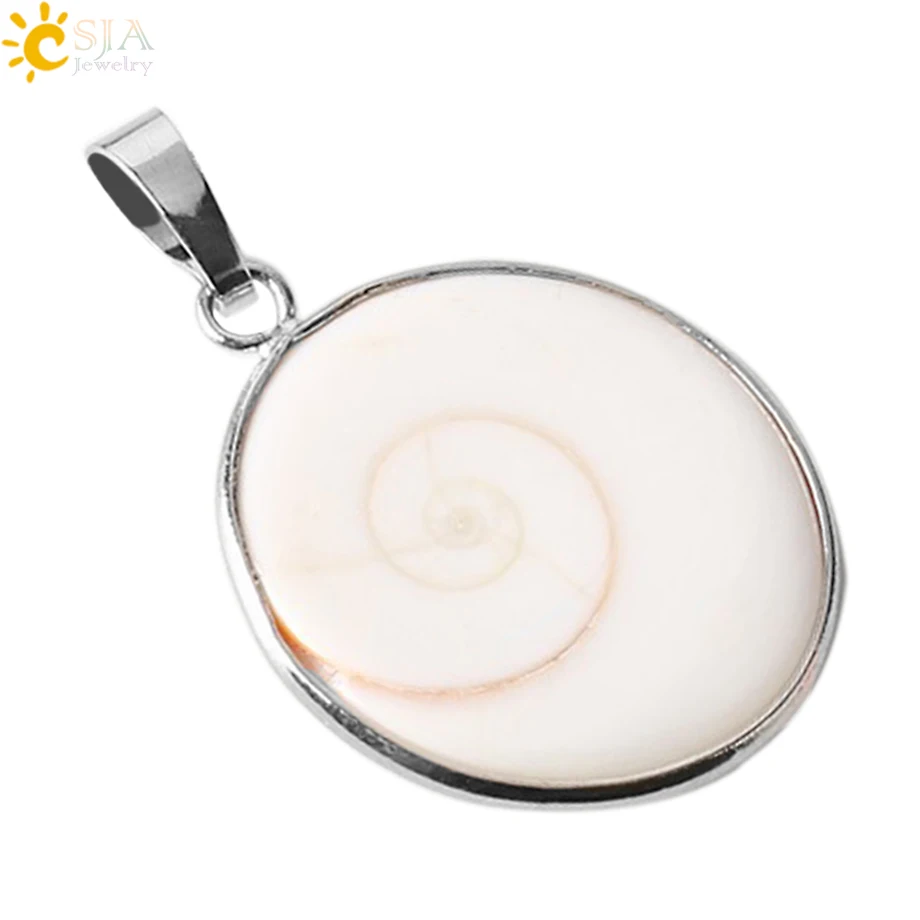 Natural Shell Stone Shape Animal Pendants Necklaces Round - AliExpress