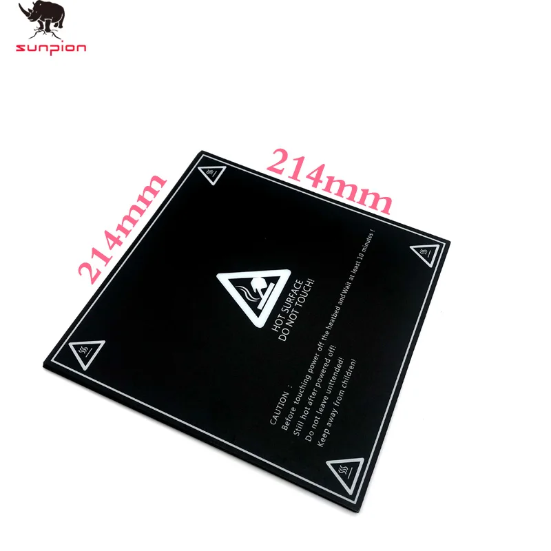 

3d printer Accessories 214*214mm 3D Printer Heat Hot Bed Sticke Hot Bed Surface Sticker Black for 3D Printer Platform Film 2pcs