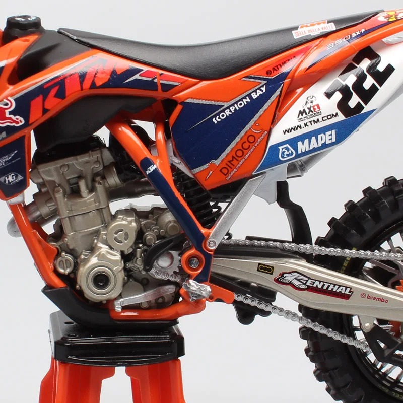 1/12 KTM 350 SXF SX-F мотоциклистов 222 Tony Cairoli MX1 масштабная модель мотоцикла под давлением Миниатюрная модель redbull и автомобиль игрушки автомобили