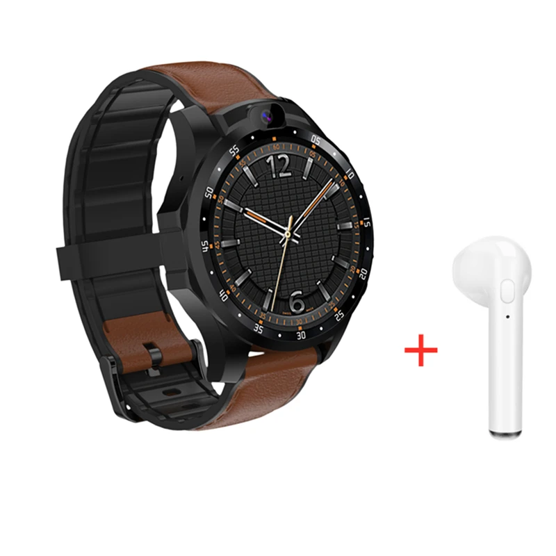 GOLDENSPIKE V9 4G умные часы для мужчин wo для мужчин Android 7,1 3GB32GB 800mAh батарея 1," 5.0MP камера gps WiFi Bluetooth 4,0 телефон часы - Цвет: Brown add earphone