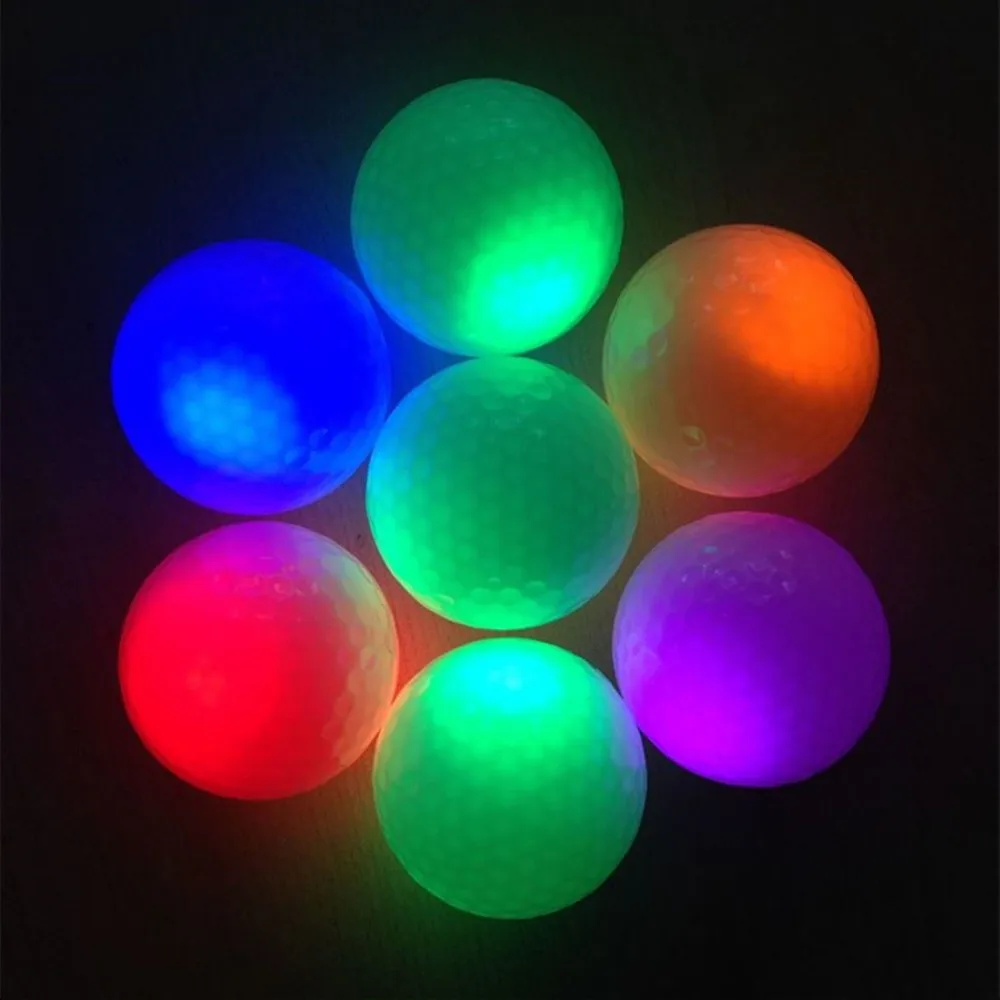 1 шт. ночник светящийся флуоресценции Training Мячи для гольфа свет-вверх светящиеся Glow из двух частей красивые Гольф мяч