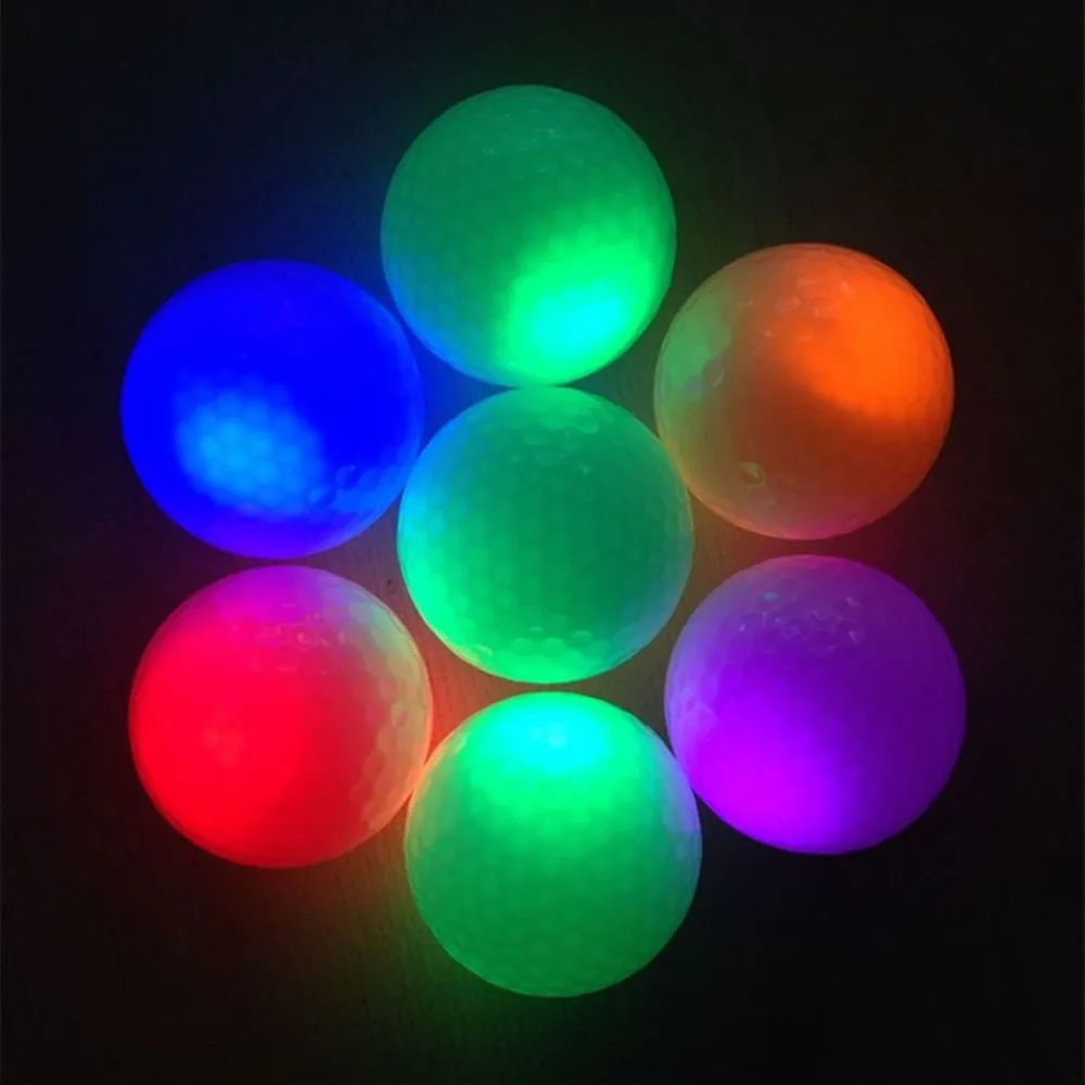 

1PC Night Light Glowing Fluorescence Training Golf Balls Light-up Luminous Glow Two piece Beautiful Golf Ball