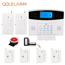 Russian/French/Spanish voice 433 MHz Wireless quad band GSM alarm systems home security telephone sms remote control kit