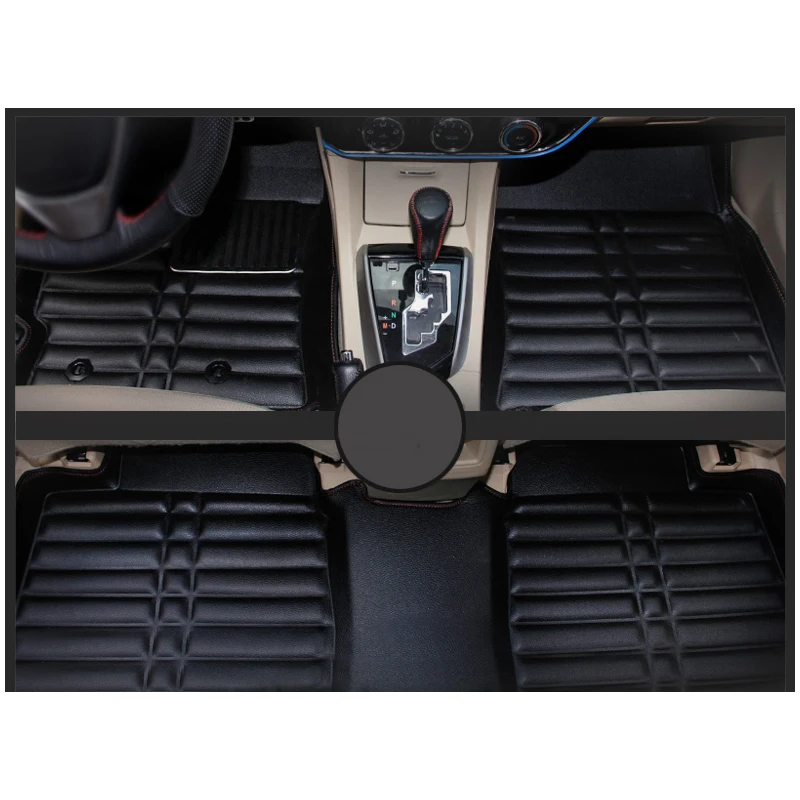 

lsrtw2017 car styling fiber leather car internal floor mat rug for toyota corolla 2013 2014 2015 2016 2017 2018 E170