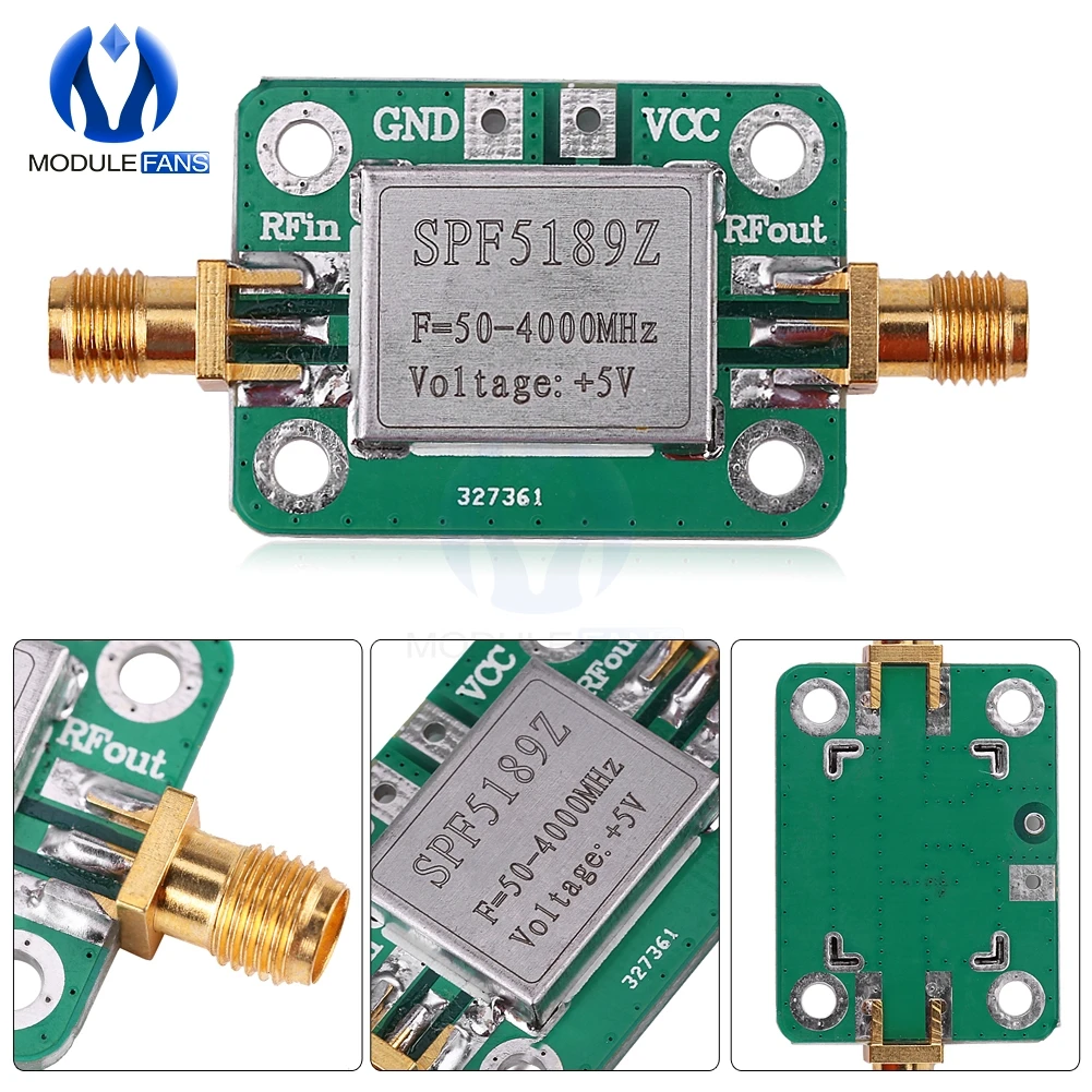 LNA 50 4000 МГц RF SPF5189 NF 0 6дб усилитель с низким уровнем шума плата приемника сигнала