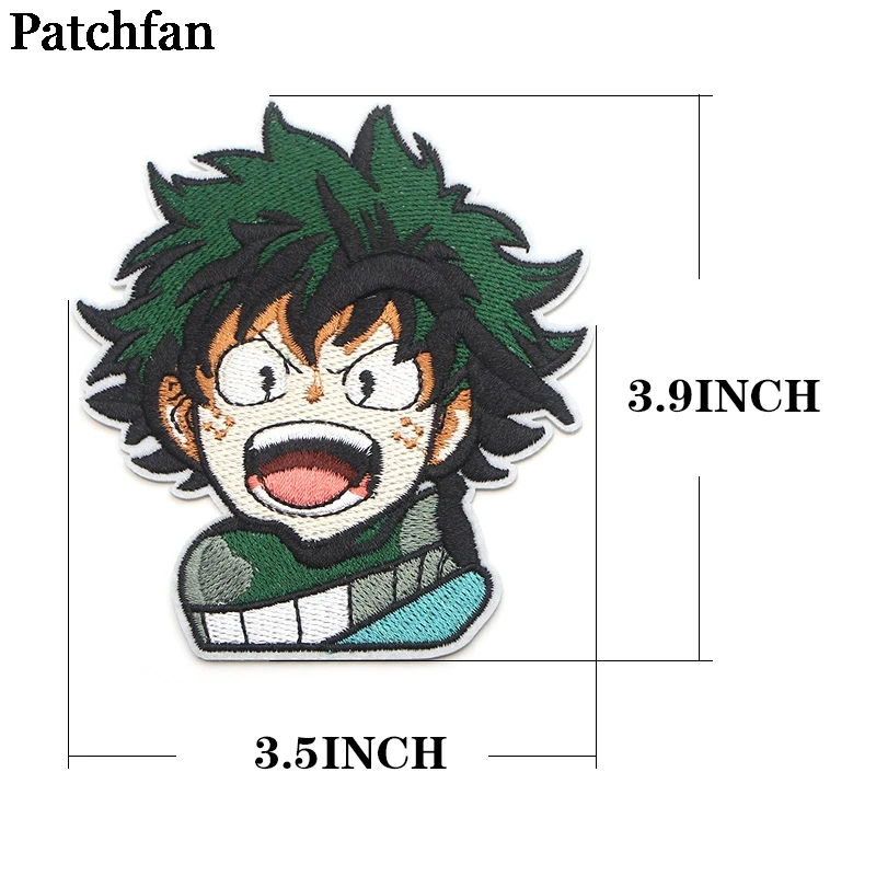 Patchfan My Hero Academy Deku вышитые железные нашивки значки лоскутное шитье аппликация pour куртка наклейки на рюкзак A1991