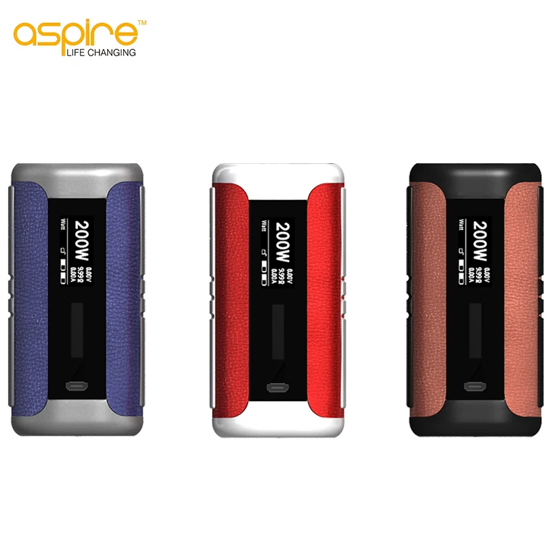 

Original Aspire Speeder Mod 200W E Cigarette Speeder Box Mod Vape Fits Dual 18650 Battery Wake Electronic Cigarette MOD