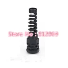 Диапазон изгиб доказательство кабельные вводы PG16 нейлон изгиб доказательство спираль кабельный ввод для 10-14 мм Диапазон