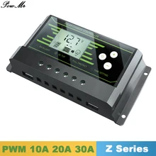 Y-SOLAR PWM Solar Controller 24V/12V Auto 30A 20A 10A Back-light LCD Solar Charge Regulator with Load Light and Timer Control pwm type 48v 20a smart solar controller for solar cctv system solar road light battery emergency exit light charging control