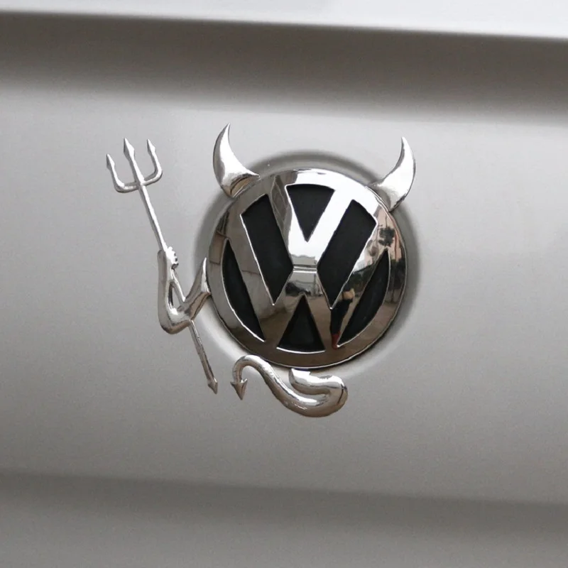 

Car-Styling 3D Car Stickers Little Devil Angel Sticker for vw Volkswagen polo passat b6 skoda fabia Jetta MK6 Car Accessories
