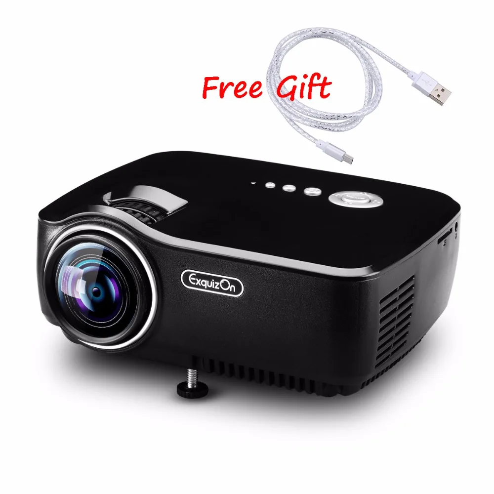 Prix pour Exquizon GP70 Portable de Poche LED Projecteur 1800 Lumens 800*480 Soutien 1920x1080 P Analogique TV Pour La Maison cinéma AM01 Proyector Prix pour Exquizon GP70 Portable de Poche LED Projecteur 1800 Lumens 800*480 Soutien 1920x1080 P Analogique TV Pour La Maison cinéma AM01 Proyector