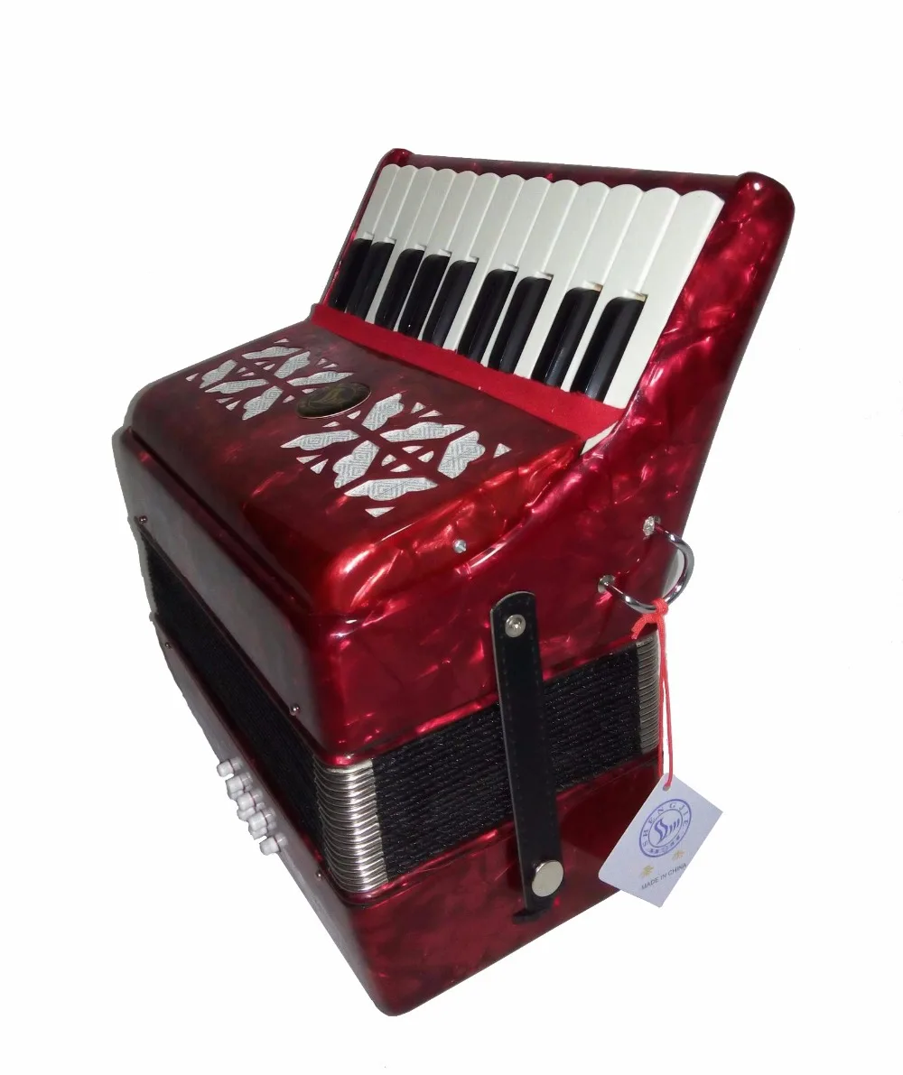 Accordion, Piano Accordion 8 Bass 22 Key Accordian Instrument with  Accordion Strap Button Accordion for Adult Professional Accordions for Kids  Playing