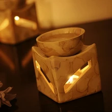 8*8*9,5 см классический бежевый керамический Аромалампа для эфирных масел масло для ароматерапии держатель лампы в форме свечи база украшения дома DC812