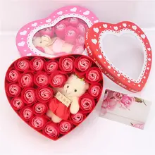 ZOTOONE 18pcs Wedding Decoration Rose Soap Flower Heart Shaped Gift Box Little Bear Flower Valentine's Day Birthday Gift Party E ZOTOONE 18pcs Wedding Decoration Rose Soap Flower Heart Shaped Gift Box Little Bear Flower Valentine's Day Birthday Gift Party E