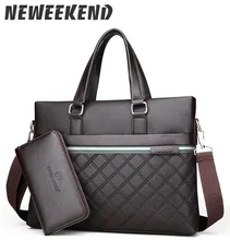 Large Capacity Business Affairs Men's Bag Shoulder Crossbody Bags for Men Messenger Bag Leather Pu Plaid 001f men s pu leather inclined crossbody bag
