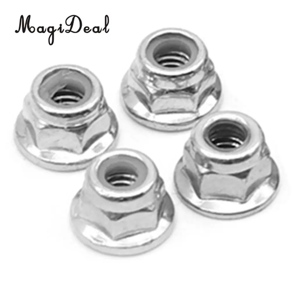 8pcs Silver Alum M4 Lock Wheel Nut Fit WLtoys 12428 12423 RC Car parts