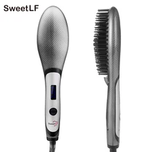 SweetLF расческа для волос Электрический утюжок для волос инструмент Быстрое нагревание распутывание анти-ожога аксессуар для парикмахера керамическая железная для волос инструмент