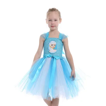 

Anime Cartoon Anna Princess Embroidery Skirt for Girls Birthday Party Princess Cosplay Fancy Dress