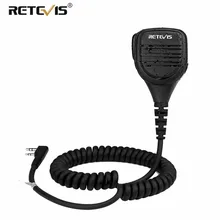 Retevis RS-112 2Pin TK Plug IP54 Водонепроницаемый пульт дистанционного управления динамик микрофон с 3,5 мм разъем для гарнитуры для Kenwood Baofeng Walkie Talkie