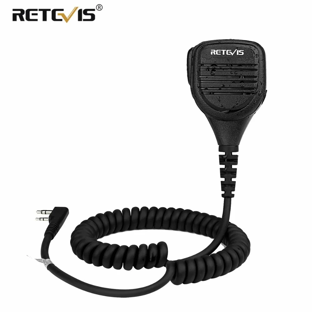 Водонепроницаемый микрофон Retevis RS 112 2Pin TK Plug IP54 с разъемом 3 5 мм для наушников Kenwood