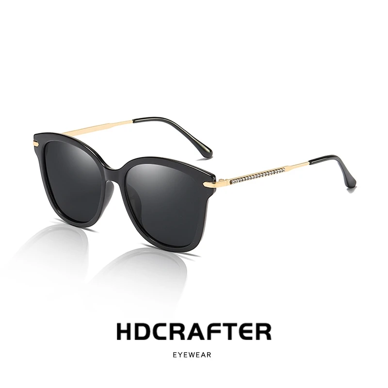 

HDCRAFTER Brand Designer sunglasses Women Polarized Sunglasses Square For Ladies 100% UV Protection