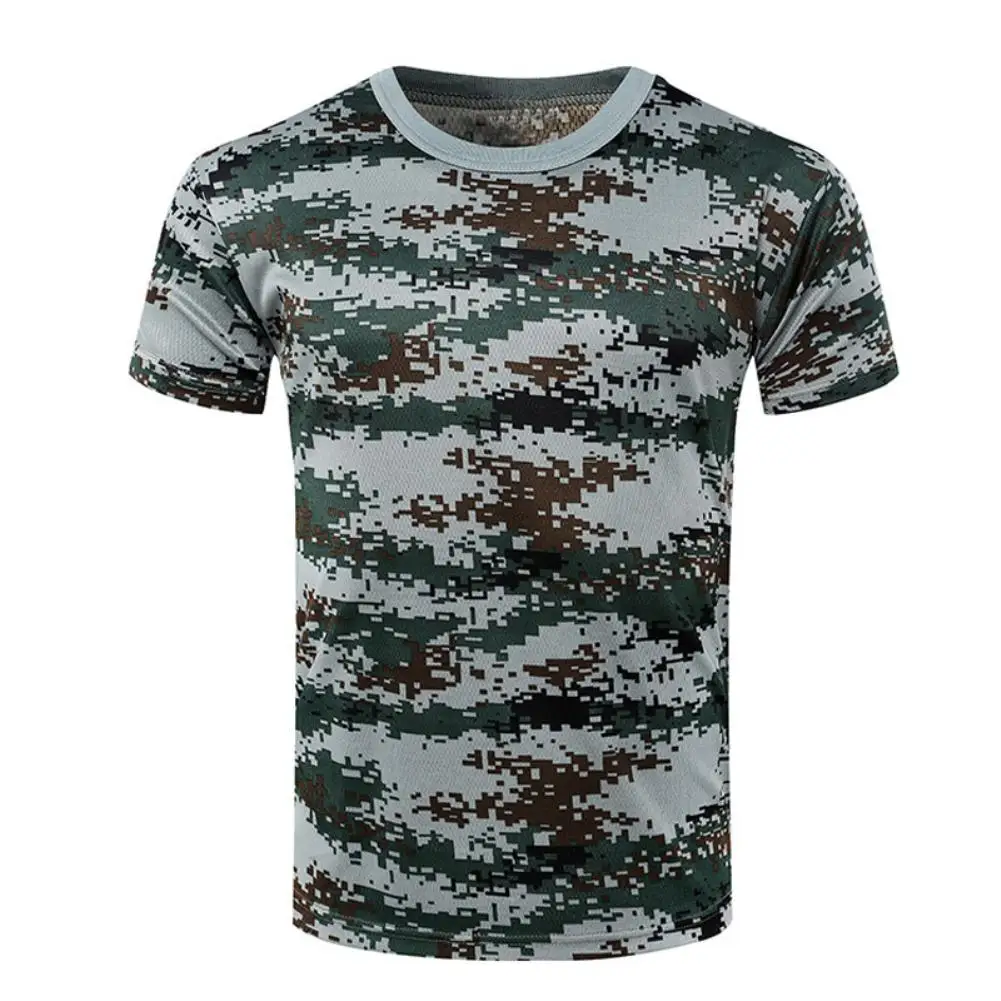 

New Students Unisex Summer Camouflage Military Men Women O-Neck Quick Drying Combat T-Shirt Short Sleeve Blouse Hot Autumn Summe