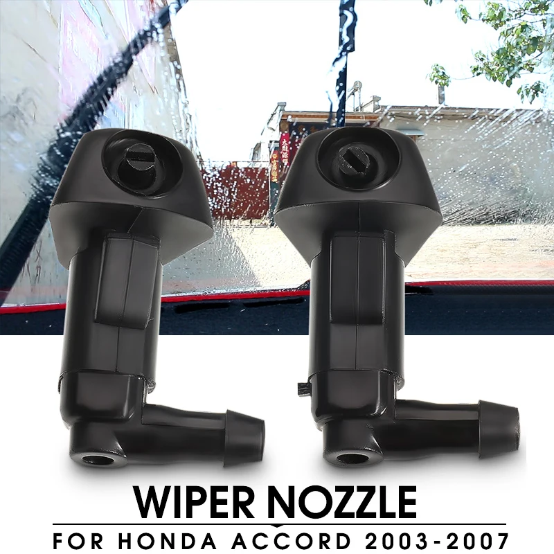 Pair Car Window Glass Windscreen Wiper Water Spray Nozzle Jet Plastic For Honda For Accord 2003-2007 Pair Car Window Glass Windscreen Wiper Water Spray Nozzle Jet Plastic For Honda For Accord 2003-2007