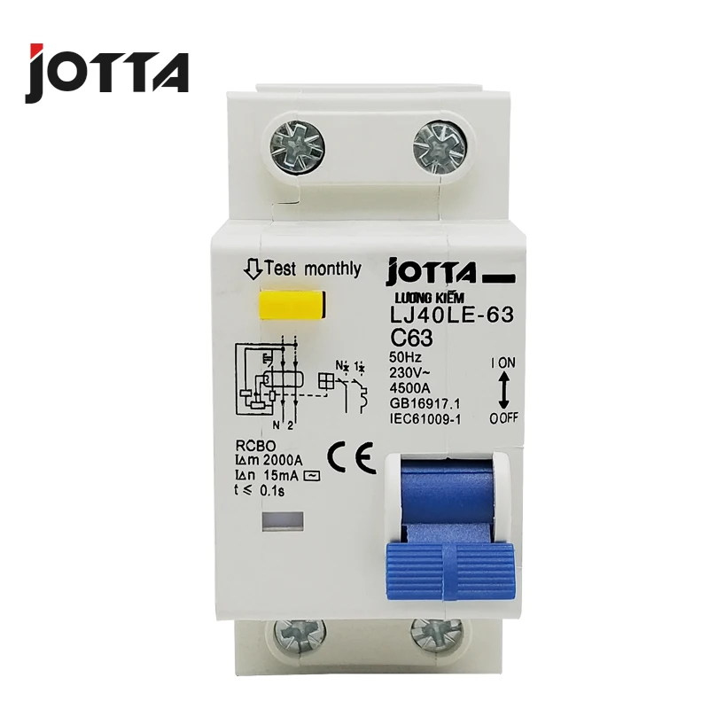 DPNL 1P+ N 16A/20A/25A/32A/63A 230V~ 50 HZ/60 HZ автоматический выключатель с перегрузкой по току и защитой от утечки RCBO