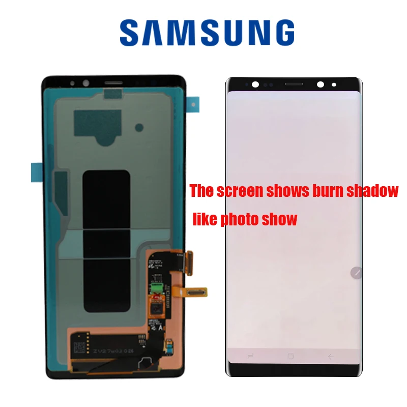 SUPER AMOLED 6,3 ''дисплей с горящей тенью ЖК для SAMSUNG GALAXY Note8 N9500 N950F дисплей кодирующий преобразователь сенсорного экрана в сборе