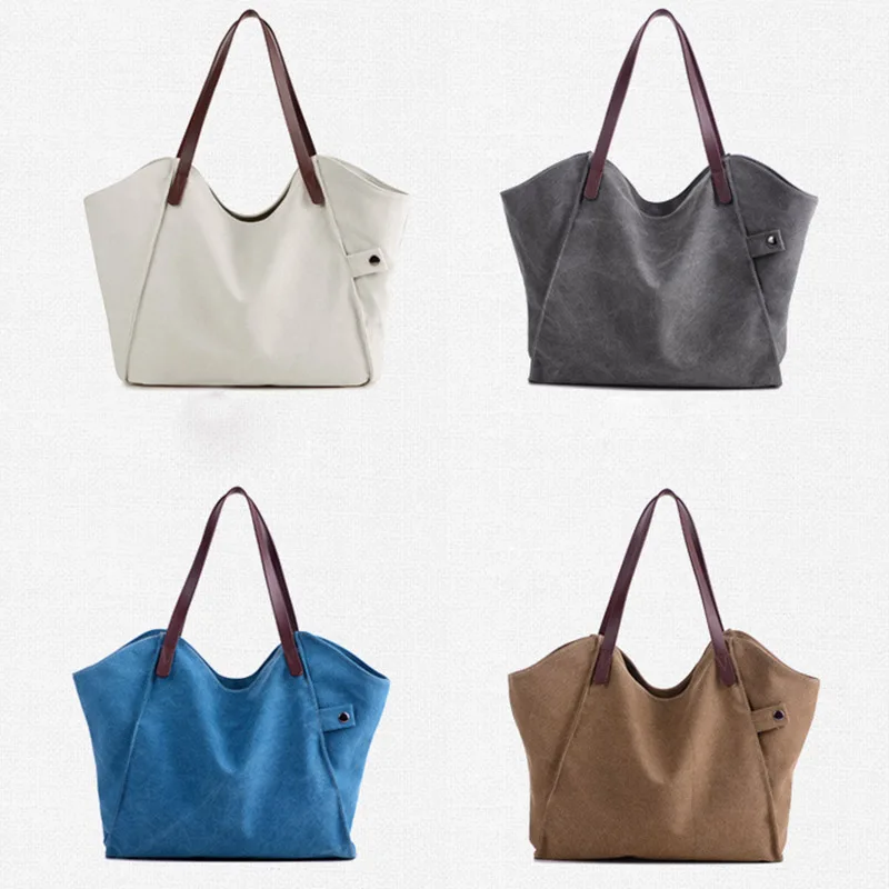 

1 Pcs Women Lady Shoulder Bag Canvas Large Capacity Durable for Shopping Travel OH66