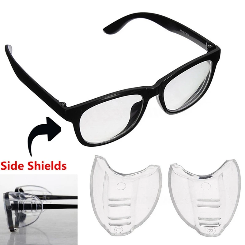2Pcs/Pair Safety Glasses Goggles Protector Eyewear Glasses Side Shields