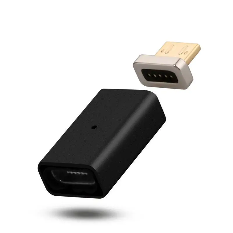 3 цвета дизайн Micro usb зарядка Магнитный адаптер зарядное устройство конвертер для samsung huawei Xiaomi sony Android смартфоны HTC - Цвет: Черный
