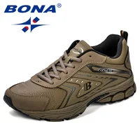 BONA hommes chaussures décontractées marque hommes chaussures hommes baskets appartements confortables respirant microfibre loisirs de plein air chaussures Style à la mode 4