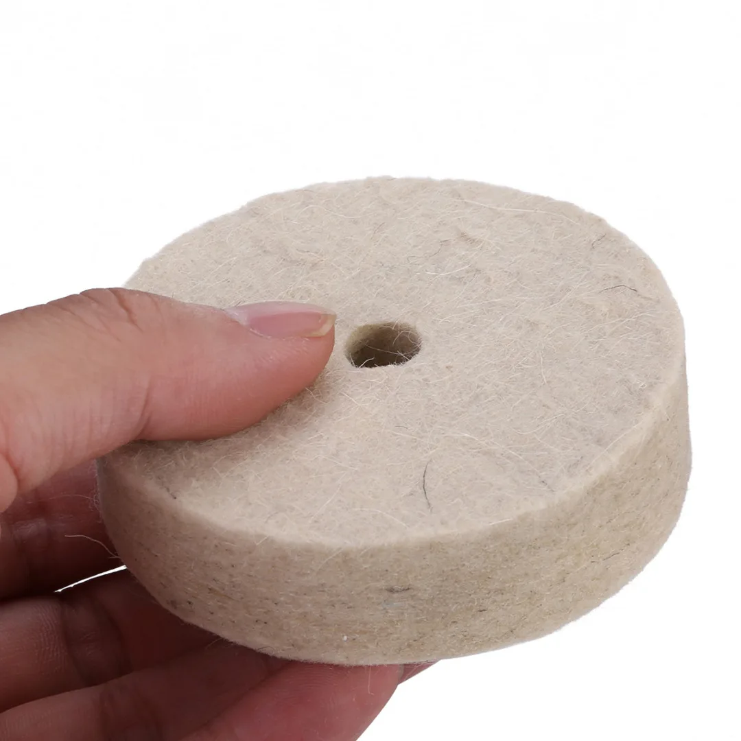 Mayitr 3 inch 80mm Drill Grinding Wheel Buffing Wheel Felt Wool Polishing Pad Abrasive Disc For Bench Grinder Rotary Tool