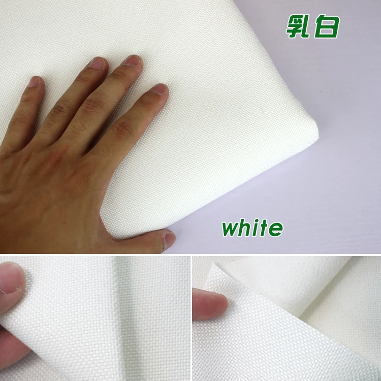 White Coated Linen Fabric Sofa Cushion Fabirc DIY Craft Sewing Cloth Outdoor Linen Blend Fabric