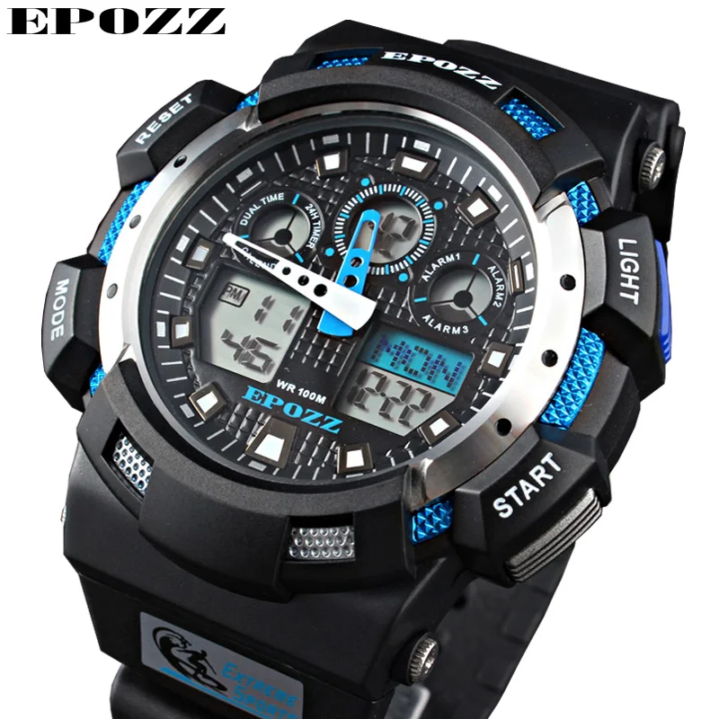Prix pour Mâle De Mode Sport Militaire Montres 2016 Nouvelle Montre Hommes Marque Epozz 100 m Plongée LED Numérique Analogique Quartz Montre Erkek Saatleri Prix pour Mâle De Mode Sport Militaire Montres 2016 Nouvelle Montre Hommes Marque Epozz 100 m Plongée LED Numérique Analogique Quartz Montre Erkek Saatleri