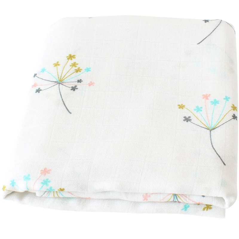 Детское одеяло супер мягкий хлопок бамбуковый детский марлевый подгузник пеленать для новорожденных многофункциональное белье для коляски обертывание для детей - Цвет: Dandelion