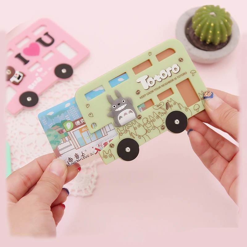 Creative Cartoon Card Cover Bus Card Holder Key Chain Bag Korea Cute Pack  Women's Card Holder Porte Carte Card Wallet