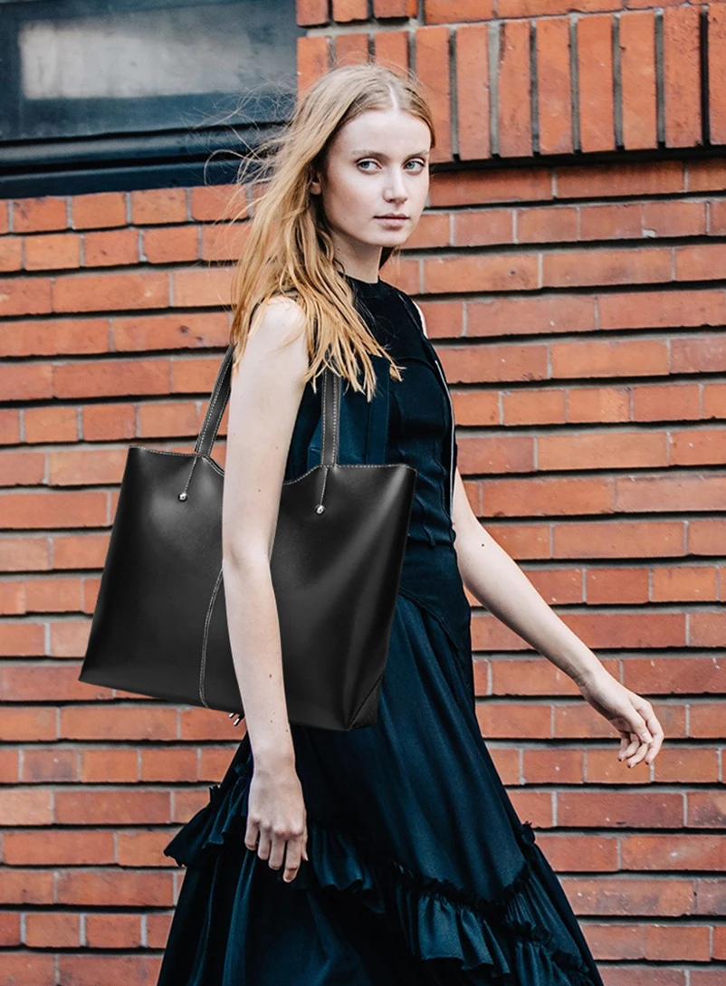 Nevenka Leather Handbag Women Casual Totes Female Shopper Ladies Shopping Bags Large Capacity Bags Vintage Bag for Women 201806