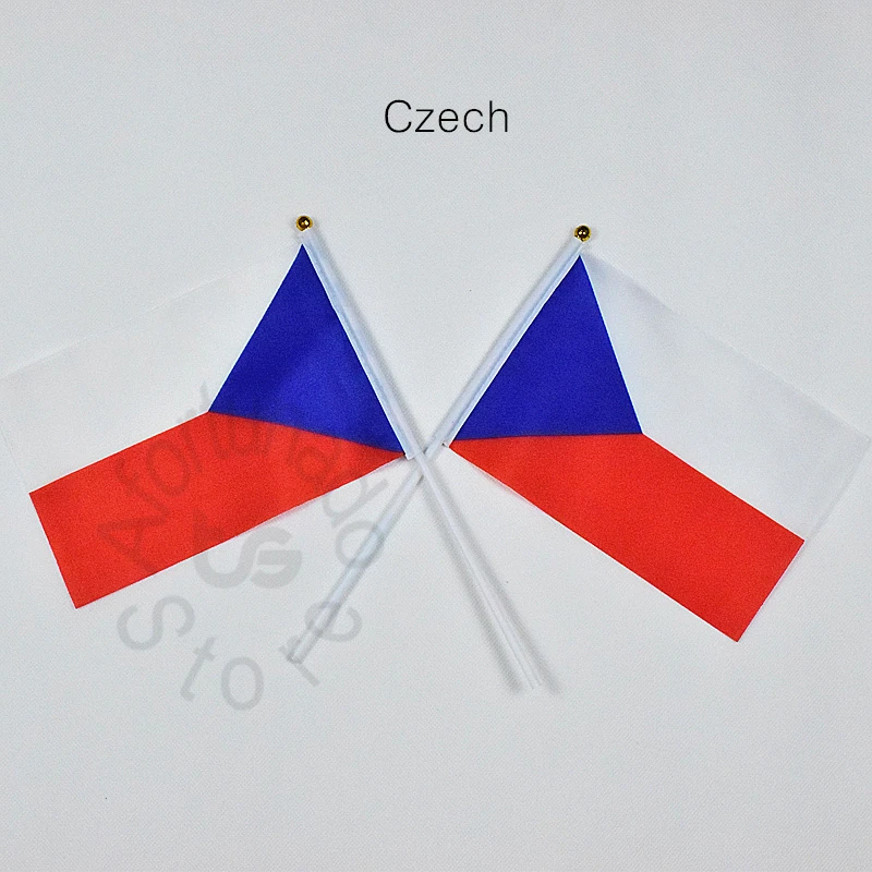 Czech 14*21cm 10pieces banner flag Hand waving Flag National for meet Parade party.Hanging decoration | Дом и сад