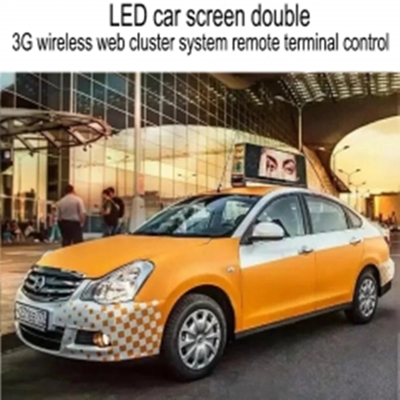 Высокое разрешение P5 Led дисплей экран рекламный экран led автомобильный автобус такси автомобили Топ led электронный экран Размер 960 мм* 320 мм