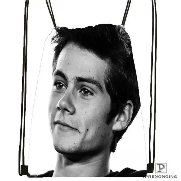 Custom portrait practice dylan o brien 01 Drawstring Backpack Bag Cute Daypack Kids Satchel Black Back