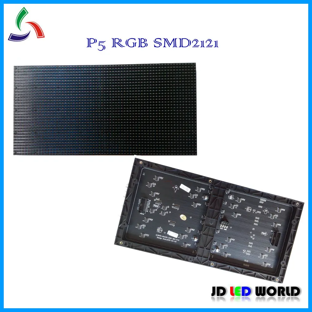 

P5 64pixels*32pixels SMD2121 full color indoor led screen module/P5 RGB smd 320mm*160mm/HD video led modules P5
