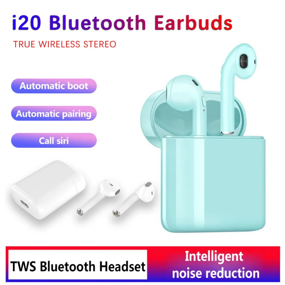 

I20 TWS Bluetooth 5.0 Headset Call Siri Auto Power On Pairing HIFI Binaural Call Wireless Earphone Auriculares Earbuds Headphone