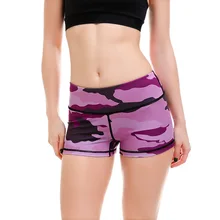 JIGERJOGER летние женские фиолетовые камуфляжные шорты для йоги плюс размер 4XL Большие размеры спандекс ткань пляжные мужские плавки