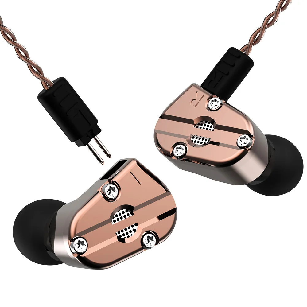Гибридные наушники вкладыши QT5 1DD + 1BA Hi Fi DJ монитор гарнитура для AS10 ZS10 ZST ZSN C10 C16 V80
