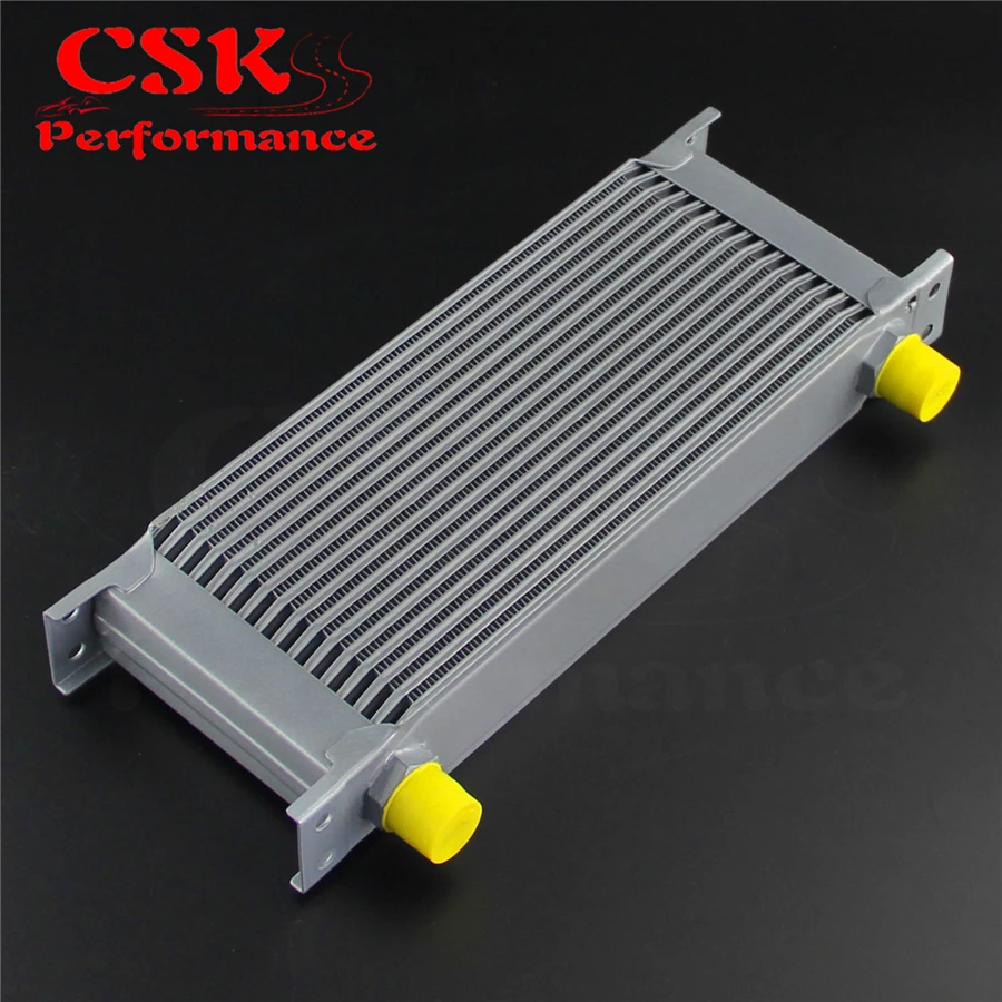 

16 Row AN10 10AN Universal Aluminum Engine Transmission Racing Oil Cooler Mocal Style Black / Silver