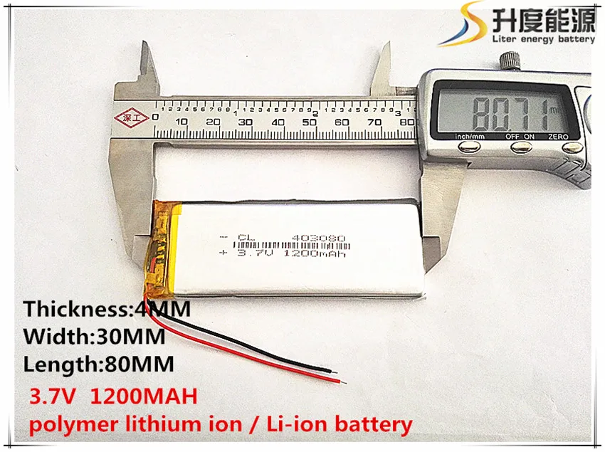 

5pcs [SD] 3.7V,1200mAH,[403080] Polymer lithium ion / Li-ion battery for TOY,POWER BANK,GPS,mp3,mp4,cell phone,speaker