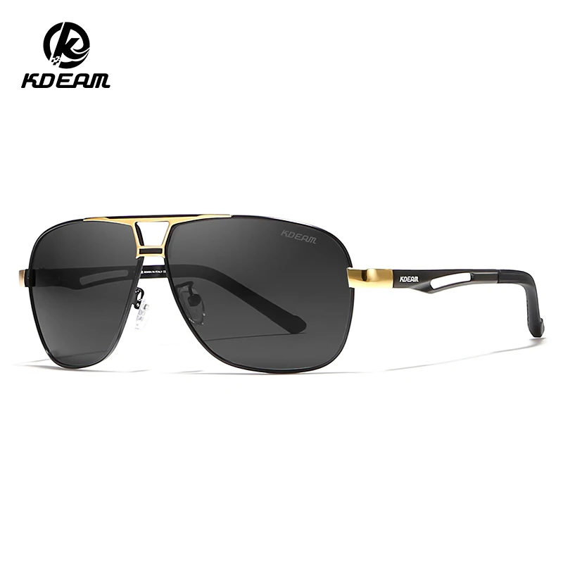 

KDEAM Frog Mirror Men Polarized UV Protection Sun Glasses High Quality Brand Designer Cool Driving Eyewear Pilot KD8521