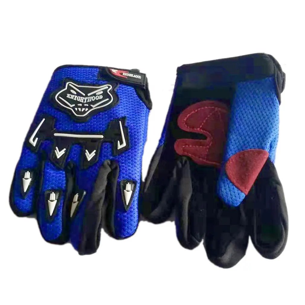

Children Kids Outdoor Sport Gloves Full Finger Riding Gloves Off-Road Bicycle Motorcycle Breathable Grid Leisure Glove